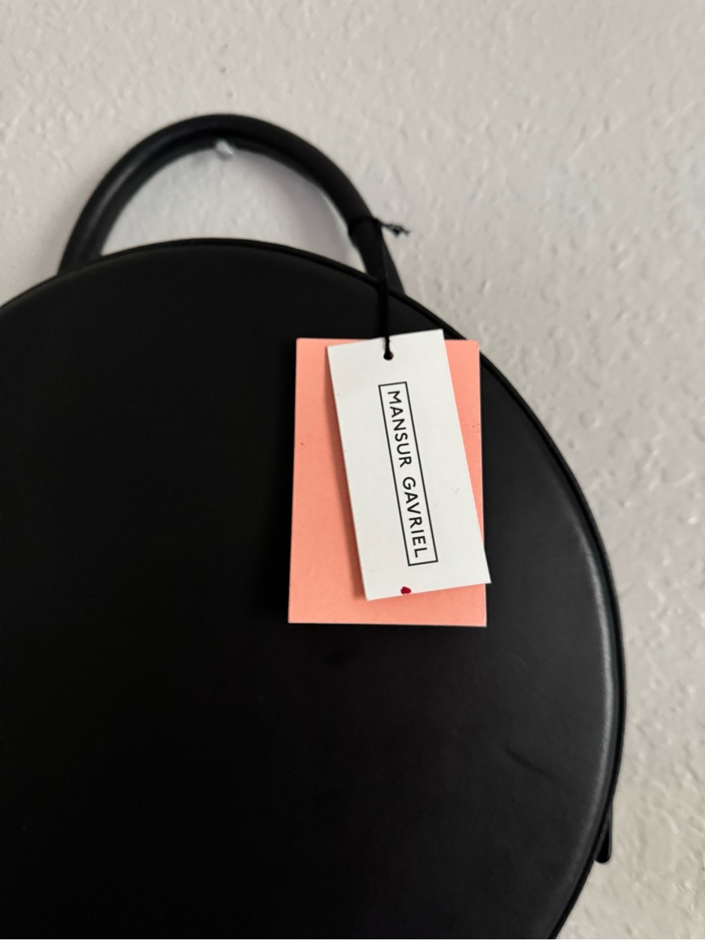 NWT MANSUR GAVRIEL BLACK VEGETABLE-TANNED LEATHER LARGE CIRCLE BAG - Picture 5 of 6